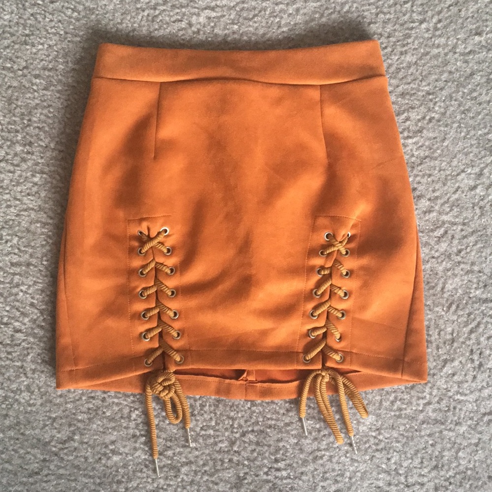 Copper Tied Up Skirt
